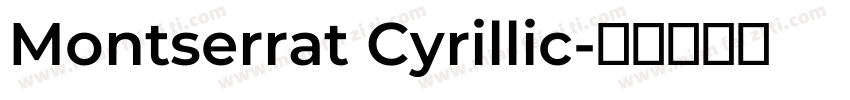 Montserrat Cyrillic字体转换